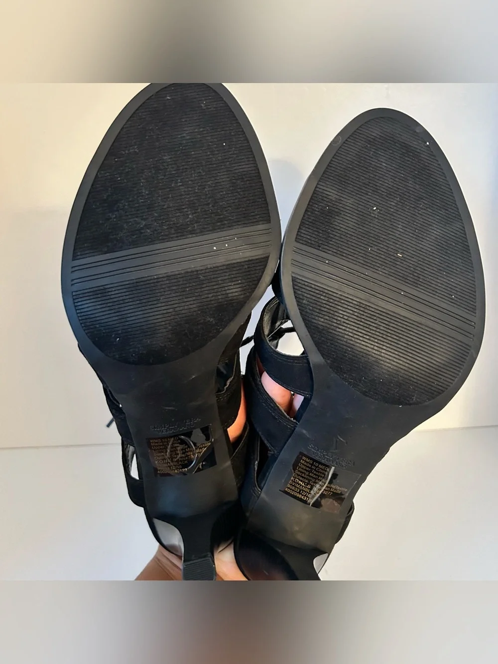 Simply Vera Vera Wang Black Suede Lace-Up Cutout High Heels